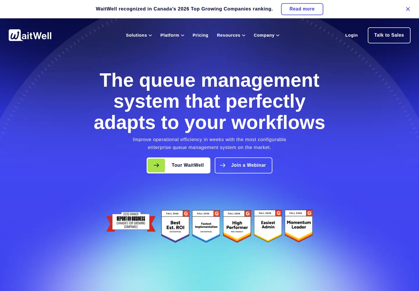 Screenshot of waitwell.ca