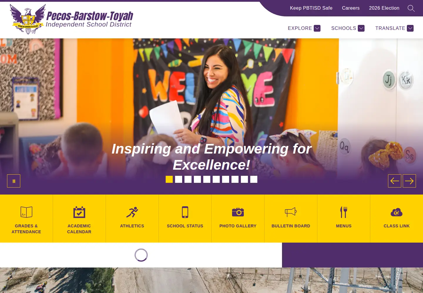 Screenshot of pbtisd.net