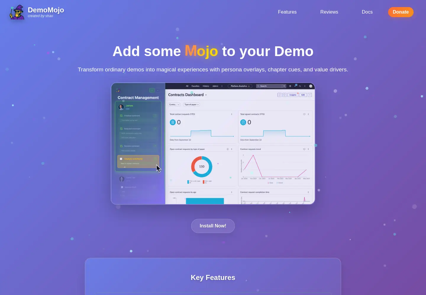 Screenshot of demomojo.com