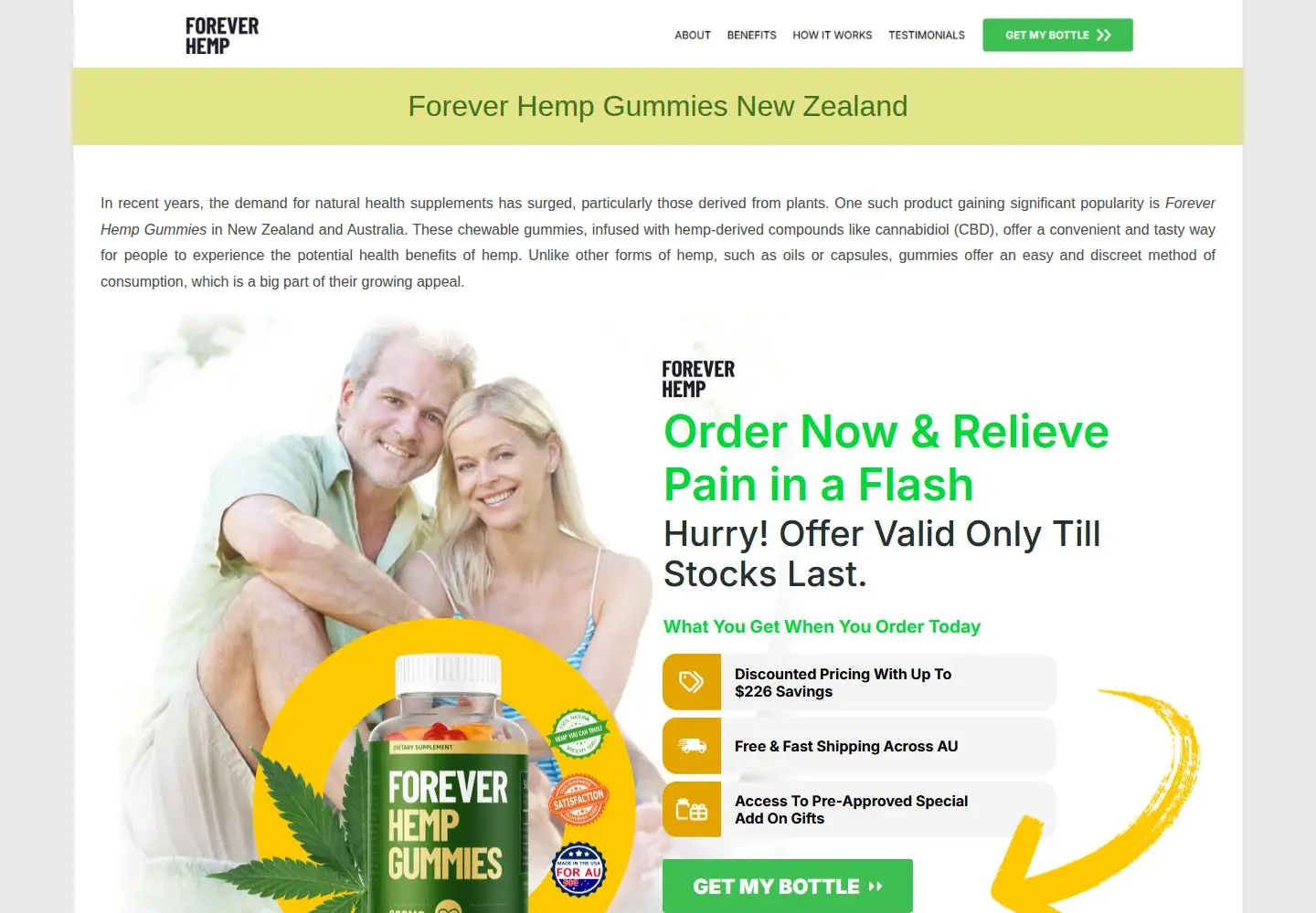 Screenshot of foreverhemp.co.nz