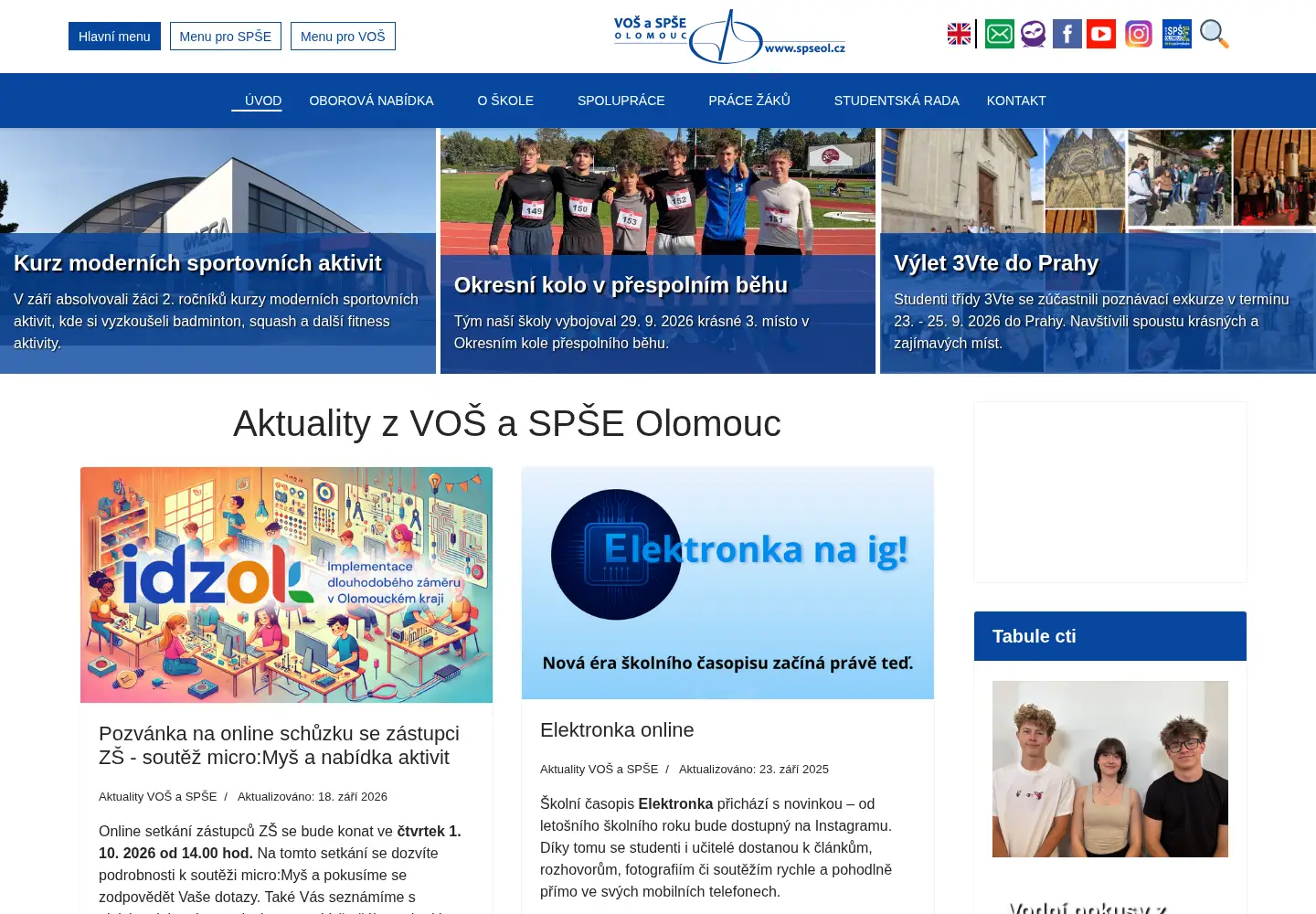 Screenshot of spseol.cz