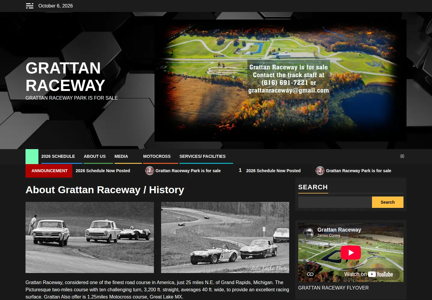 Screenshot of grattanracewaypark-mx.com