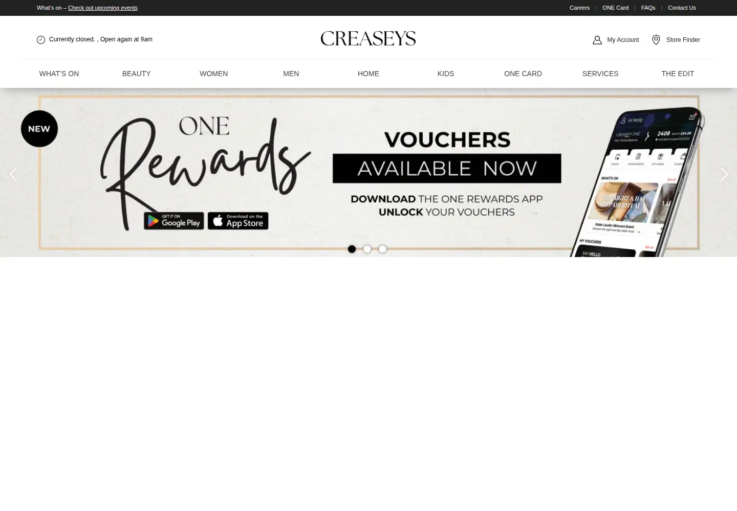 Screenshot of creaseys.com