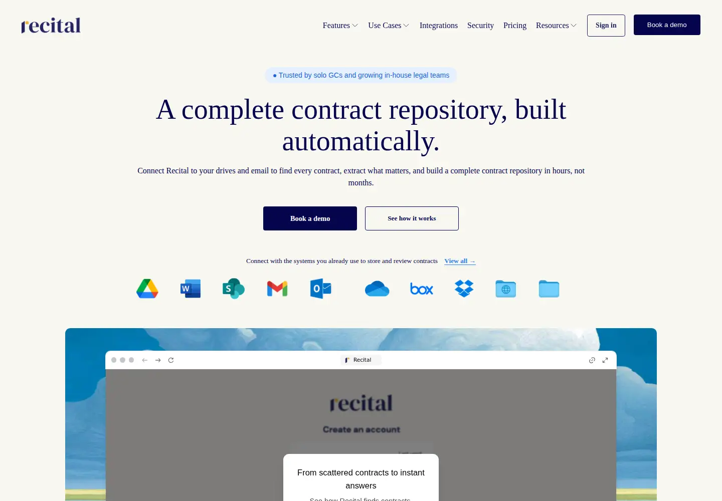Screenshot of recitalapp.com