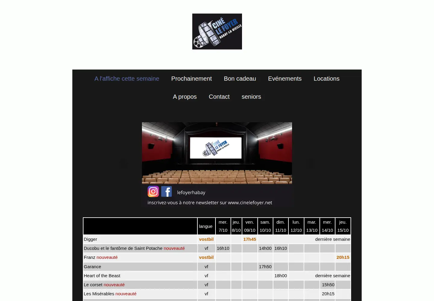 Screenshot of cinelefoyer.net
