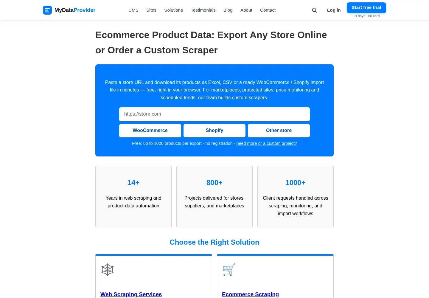 Screenshot of mydataprovider.com