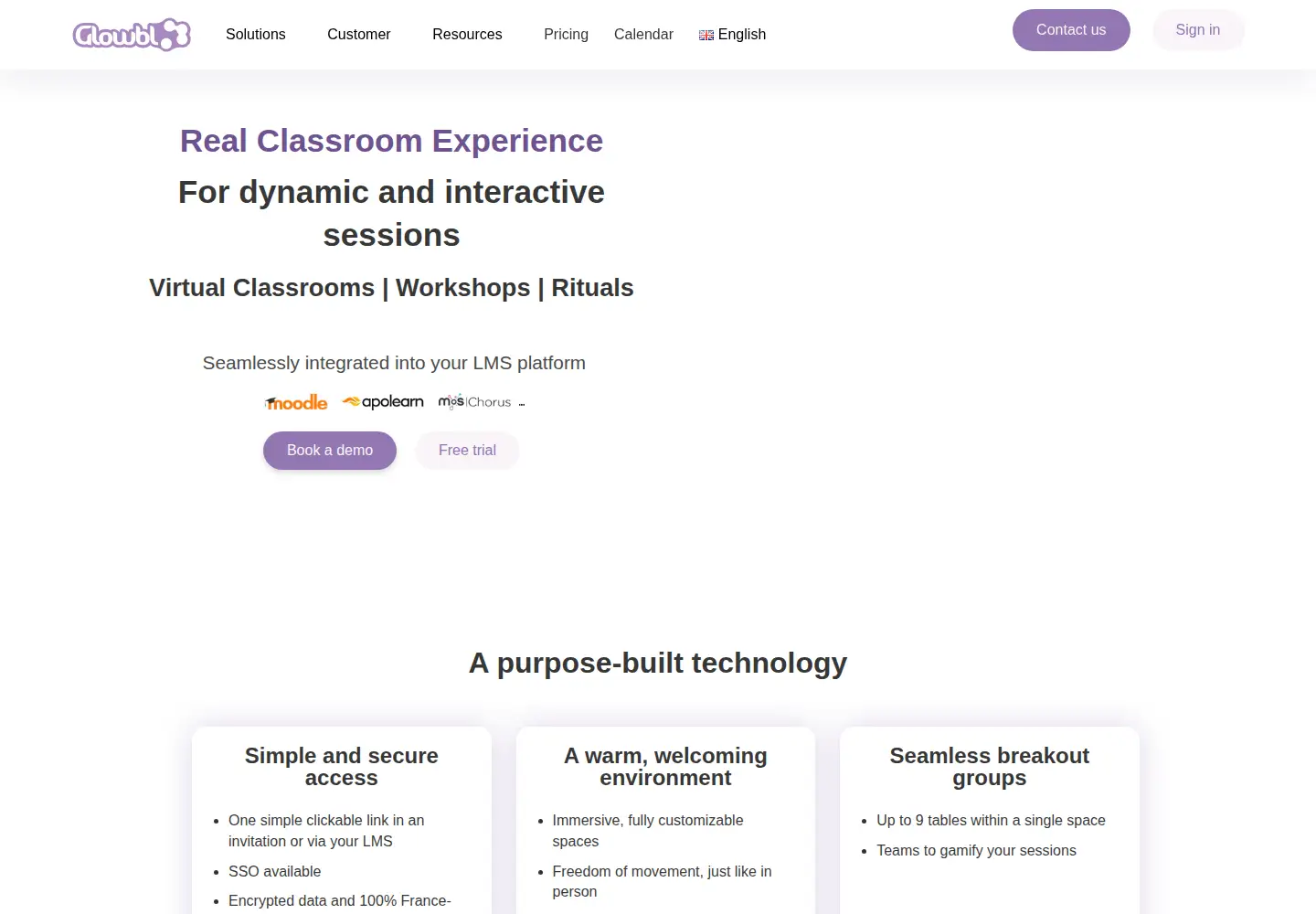 Screenshot of glowbl.com