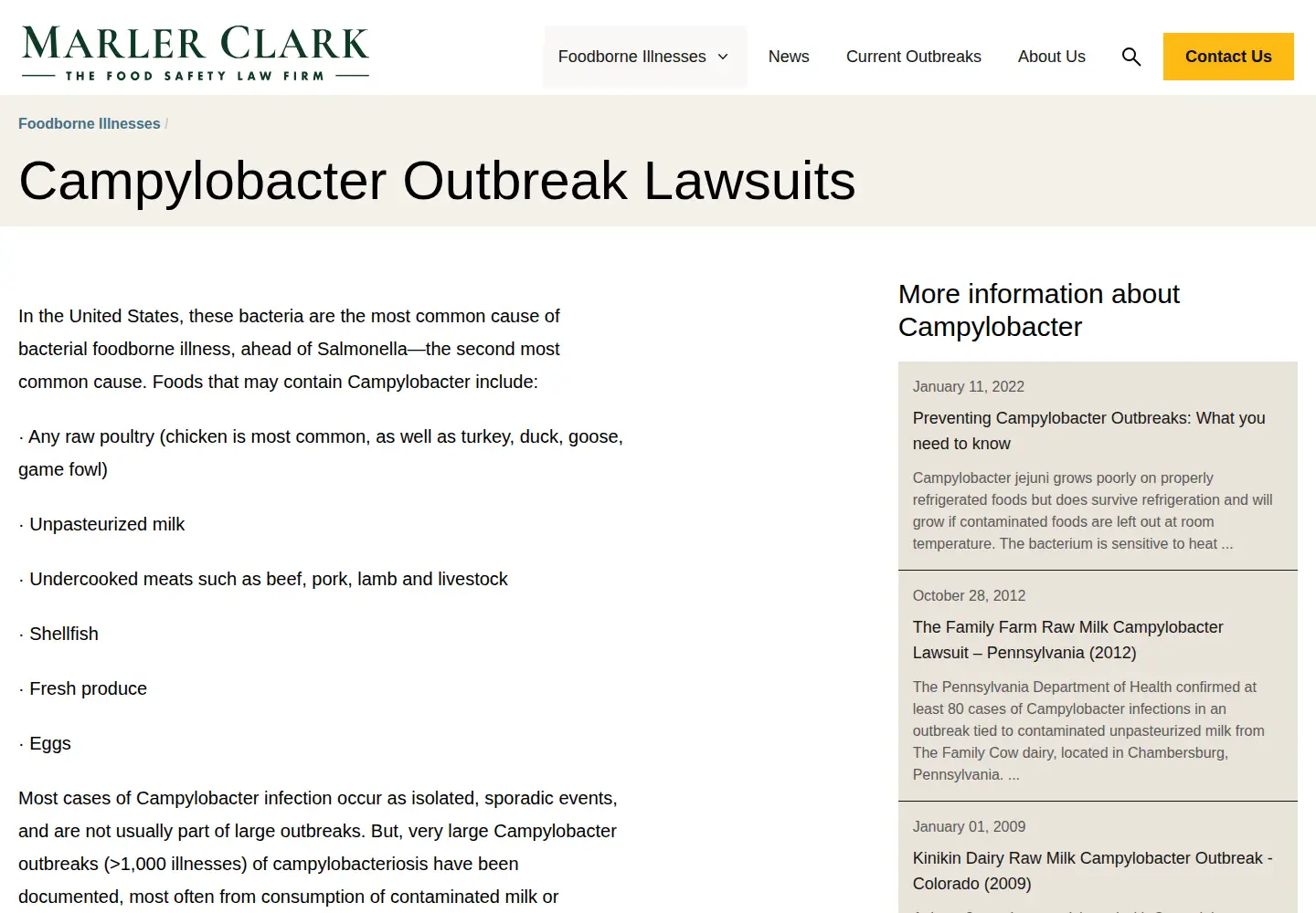 Screenshot of about-campylobacter.com