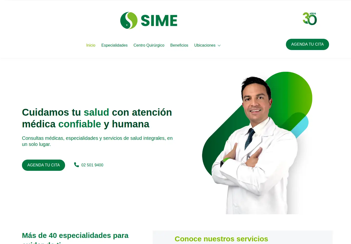 Screenshot of sime.com.ec