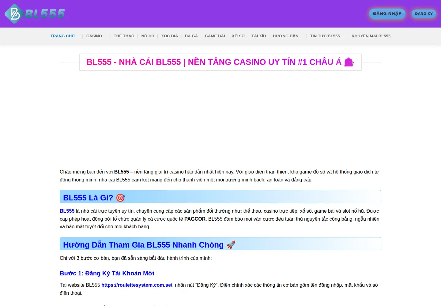 Captured homepage of bl555.best in the current scan