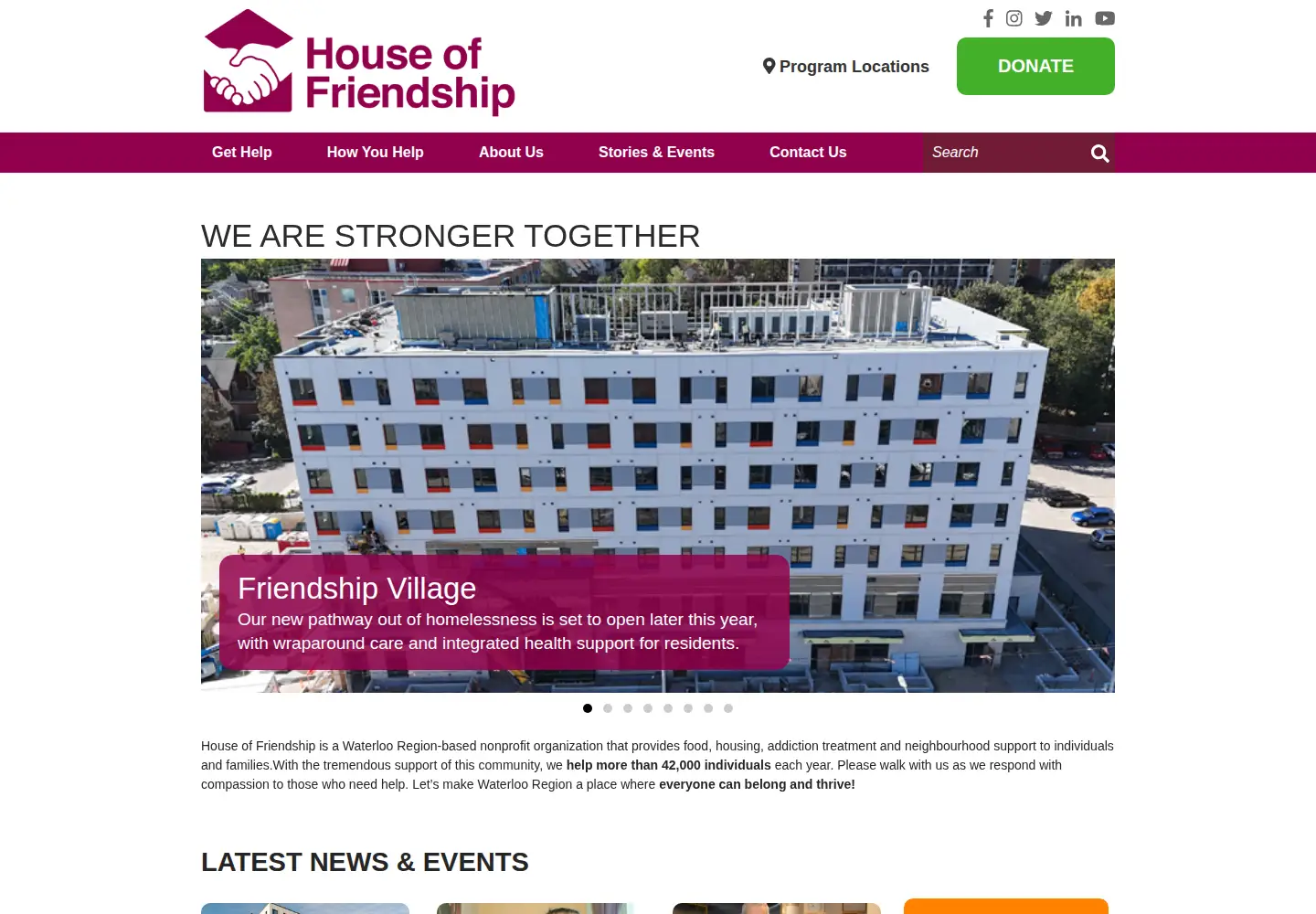 Screenshot of houseoffriendship.org