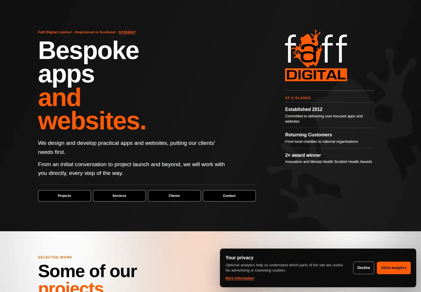 Screenshot of faffdigital.com