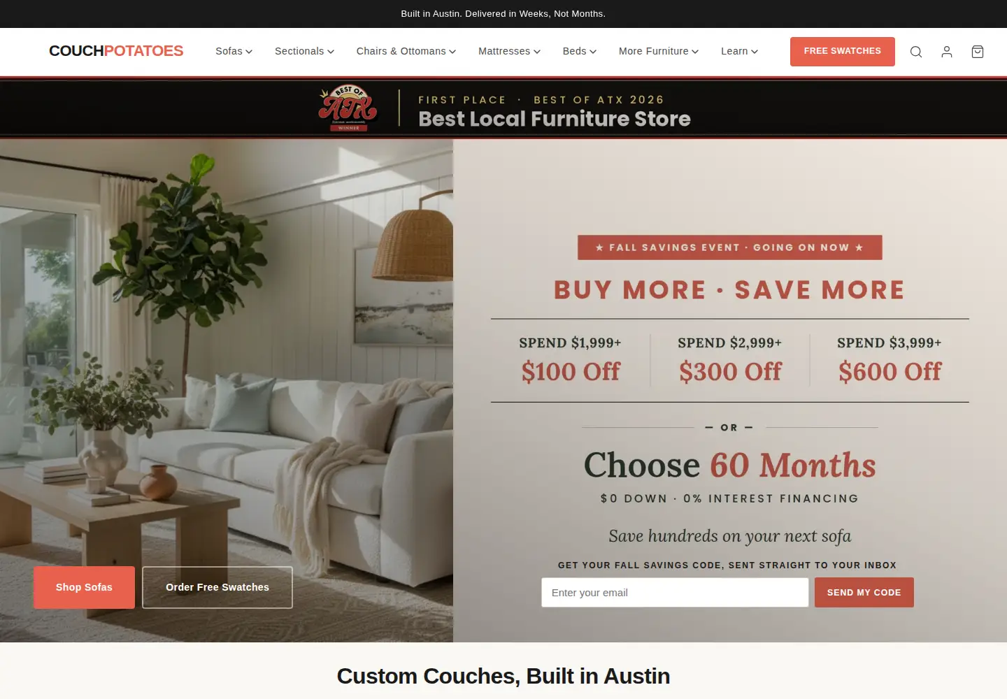 Captured homepage of couchpotatoes.com in the current scan