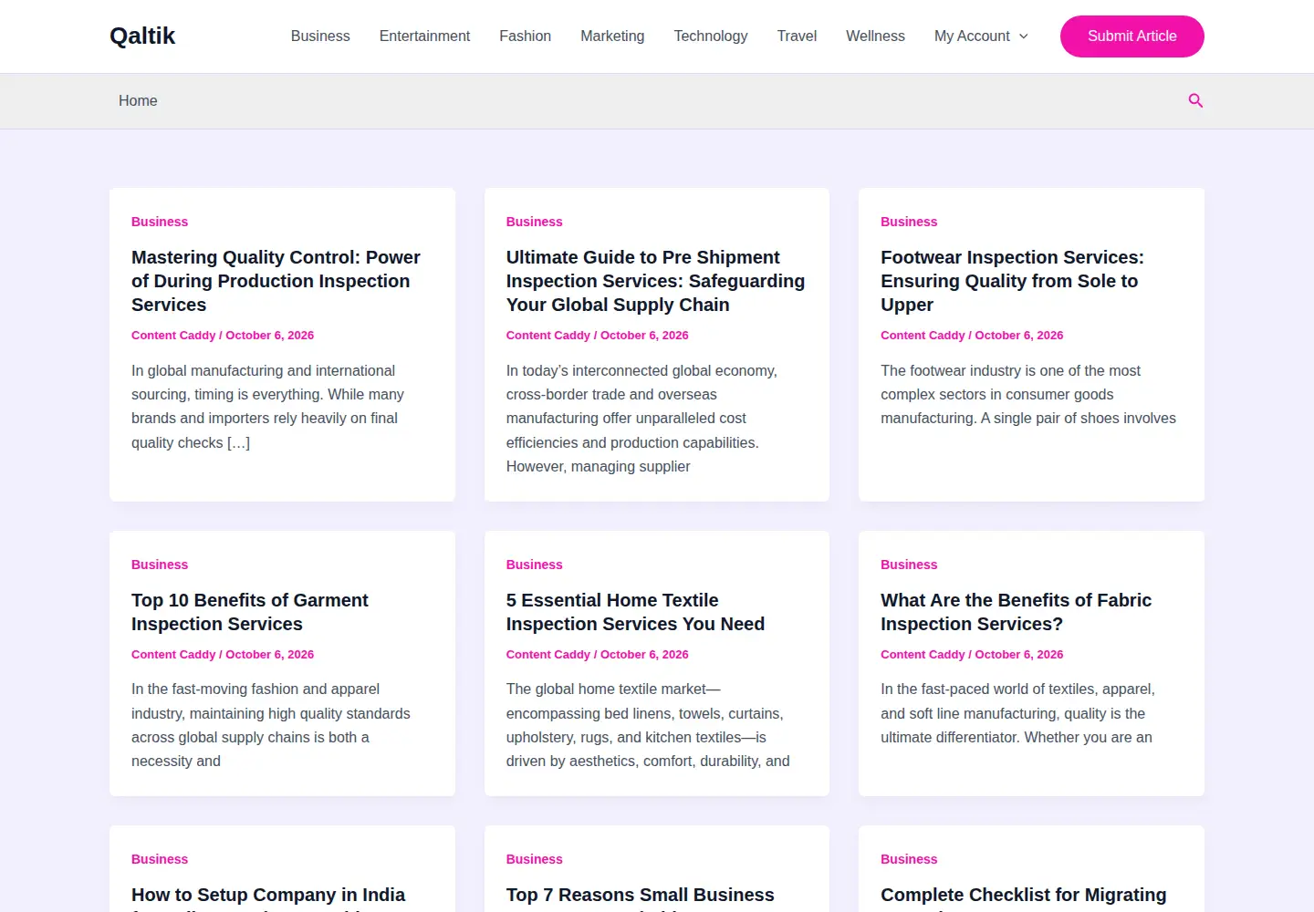 Screenshot of qaltik.com