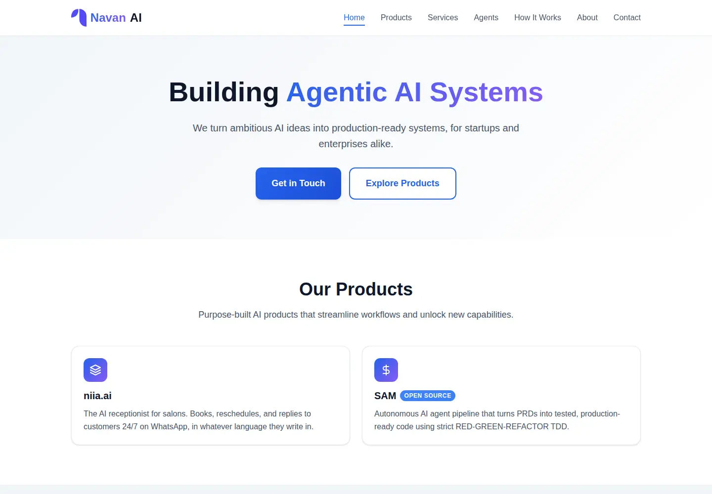 Screenshot of navan.ai