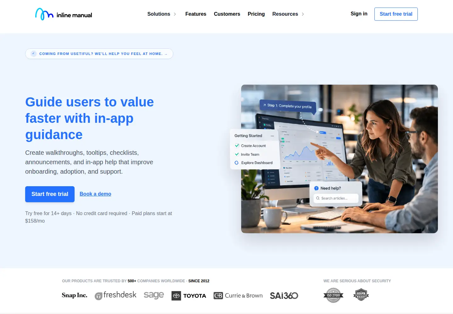 Screenshot of inlinemanual.com