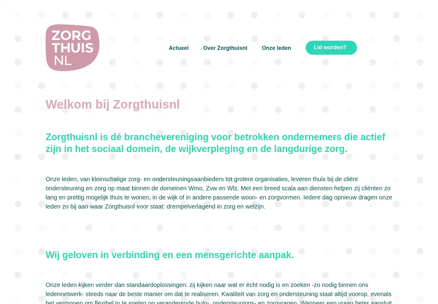 Captured homepage of zorgthuisnl.nl in the current scan