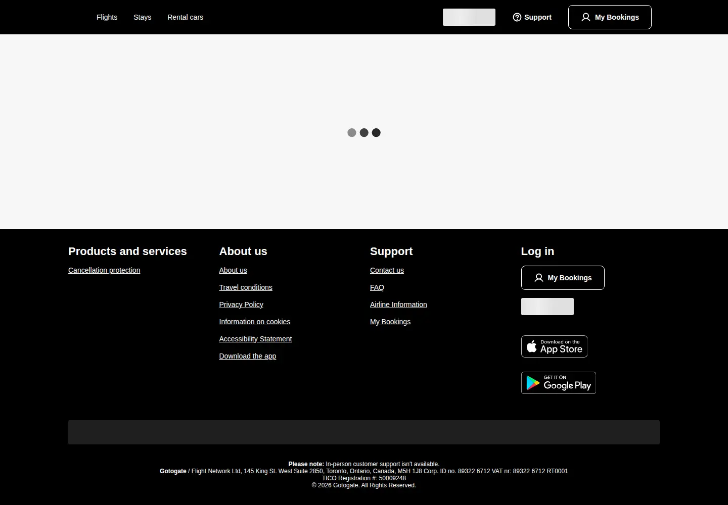 Screenshot of gotogate.com