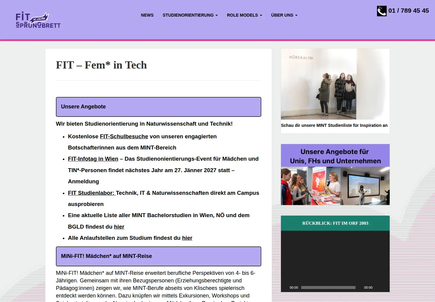 Screenshot of fitwien.at