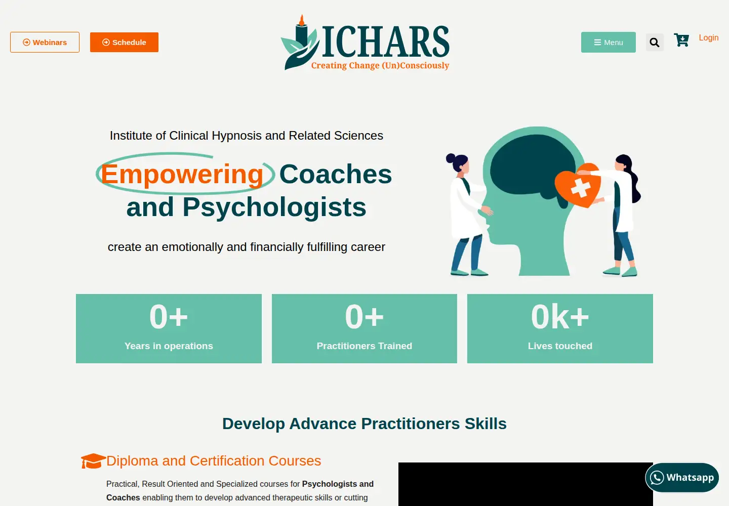 Screenshot of instituteofclinicalhypnosis.com