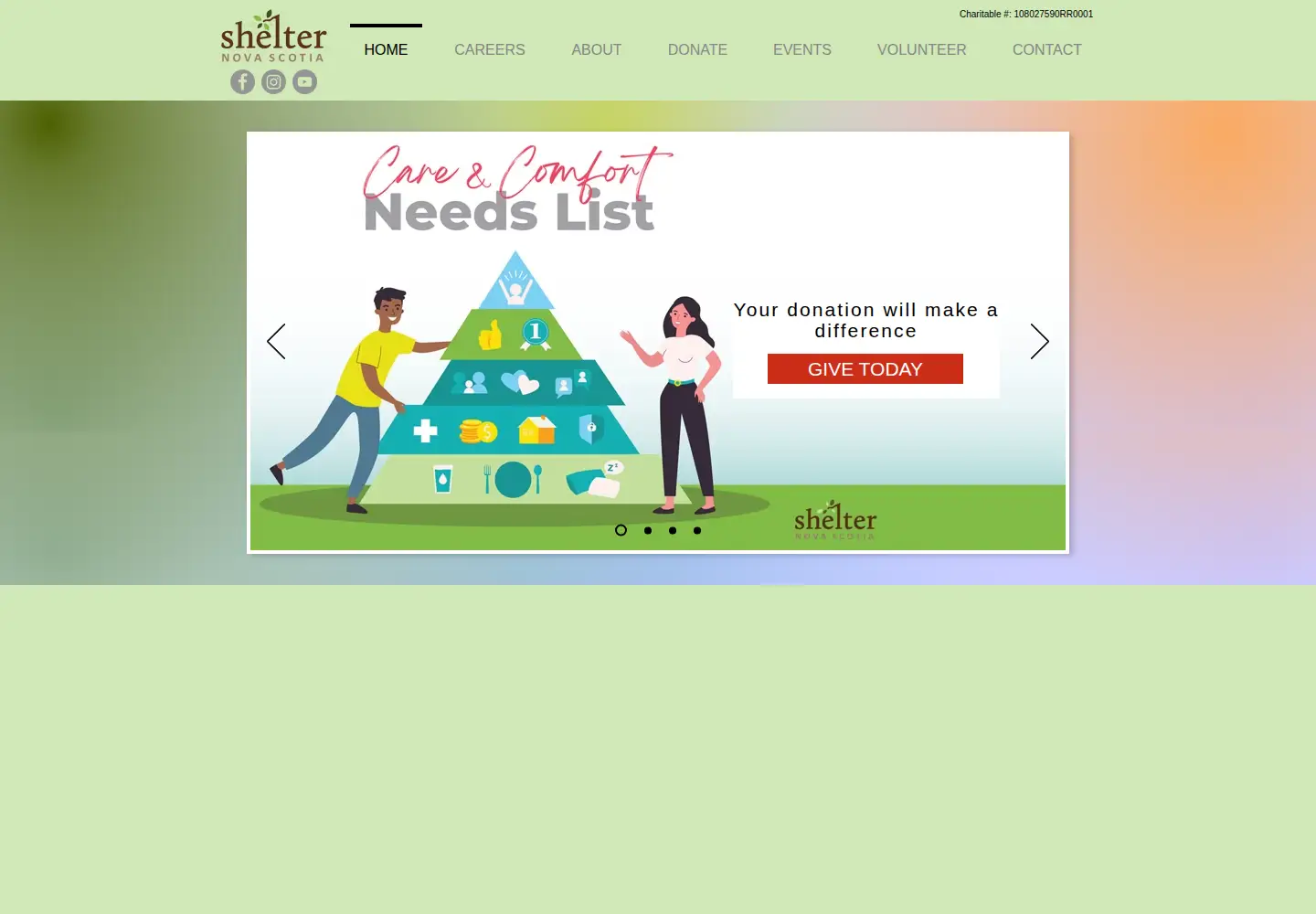 Screenshot of shelternovascotia.com