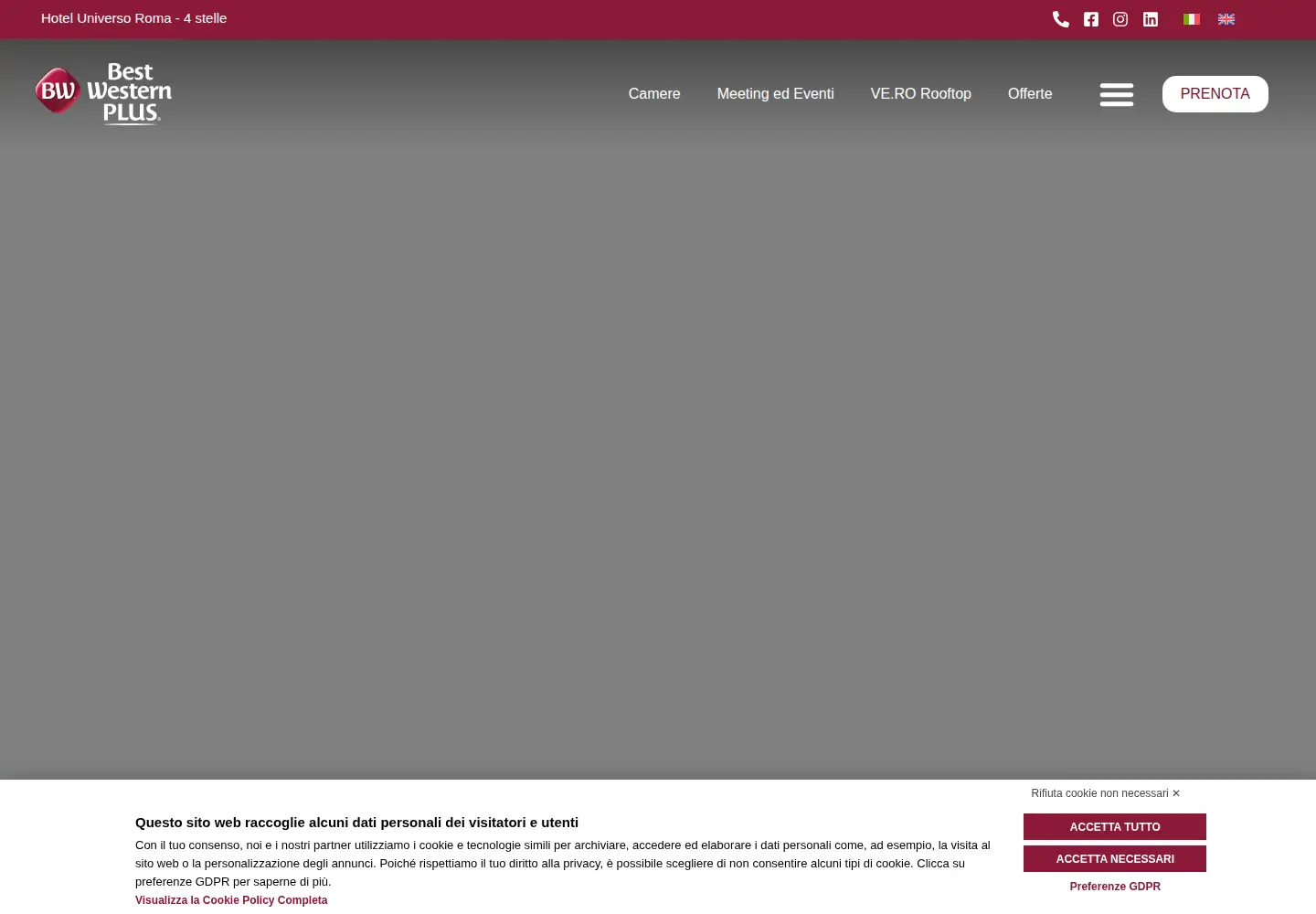 Captured homepage of hoteluniverso.com in the current scan