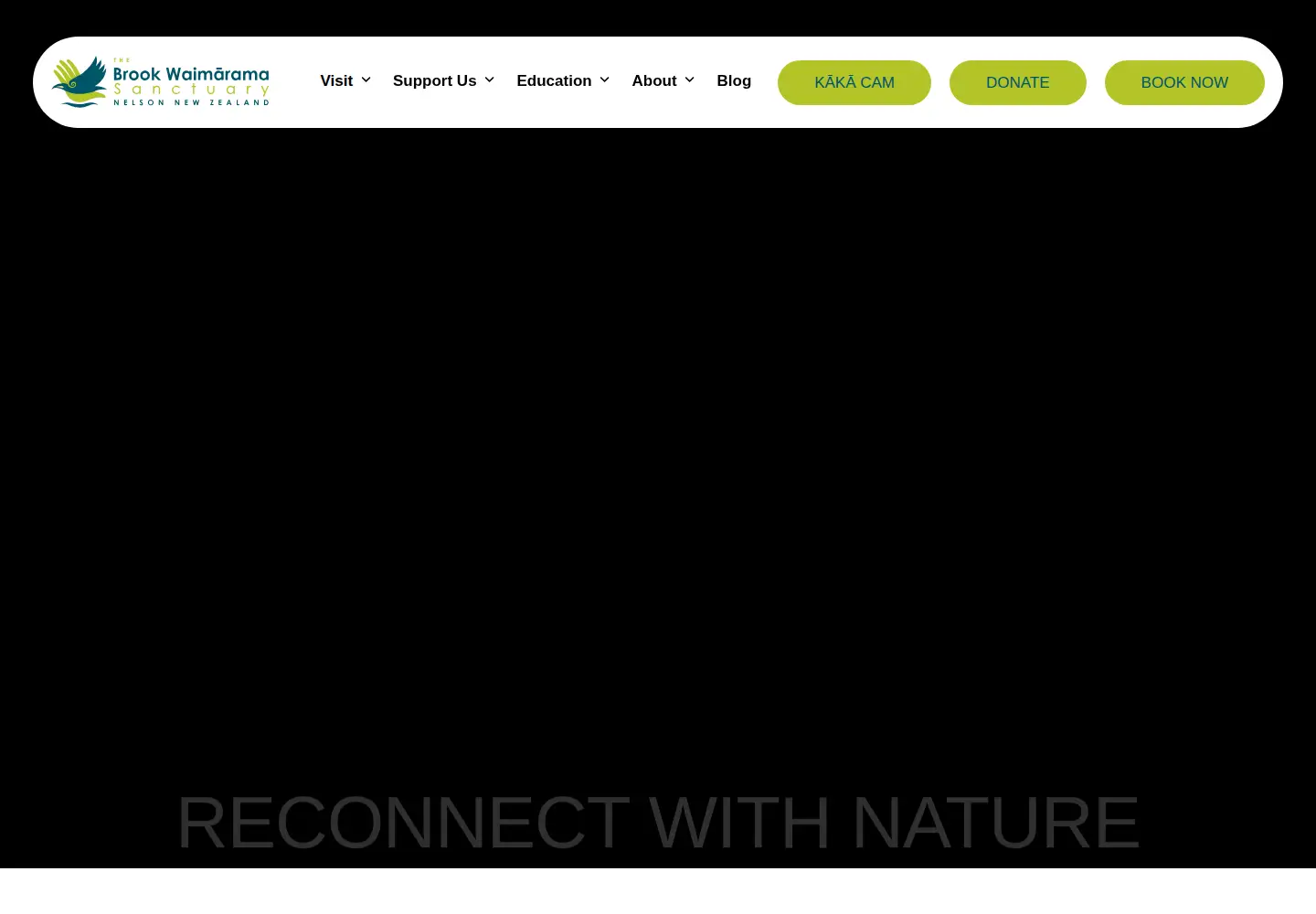 Screenshot of brooksanctuary.org.nz