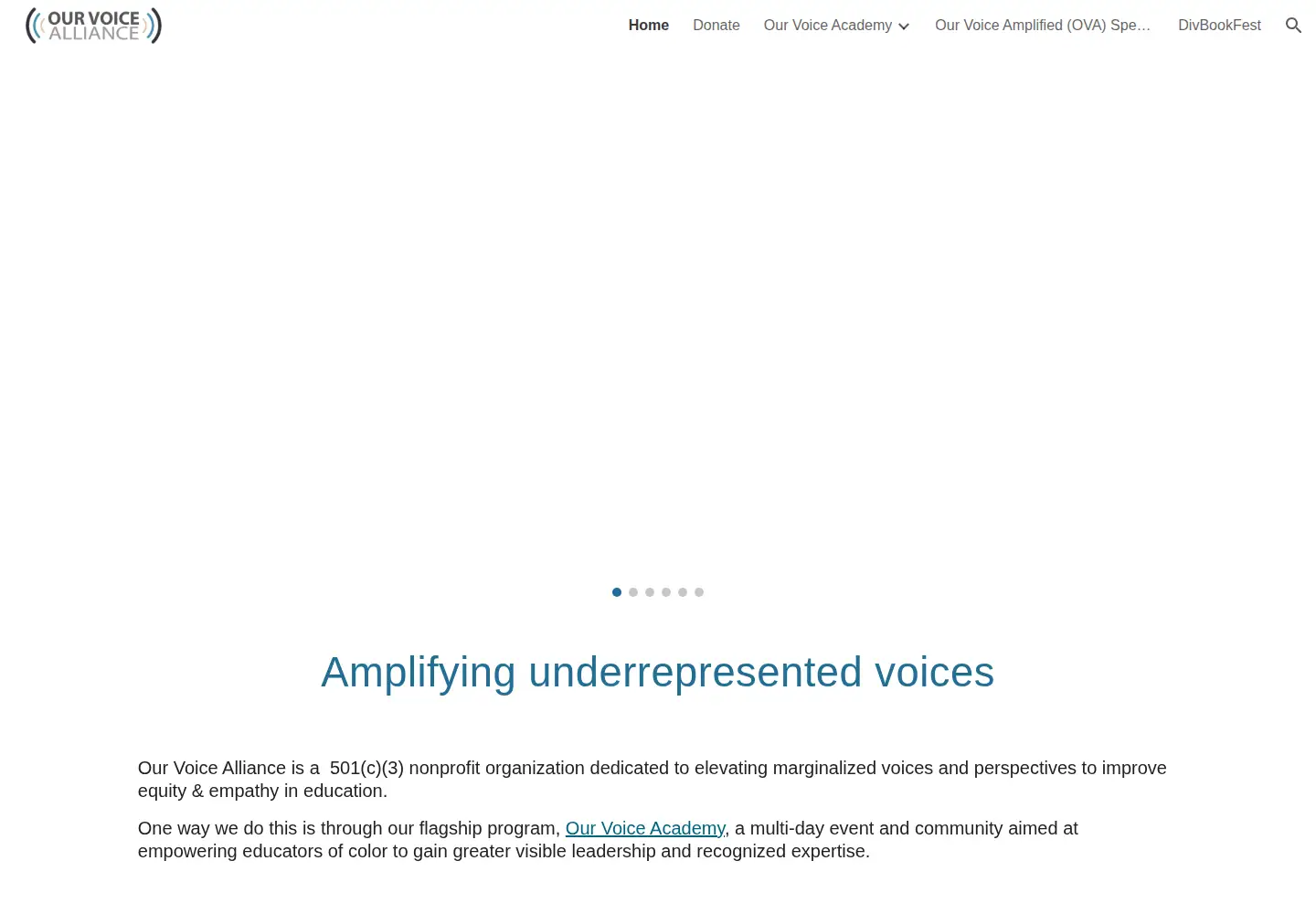 Screenshot of ourvoicealliance.org