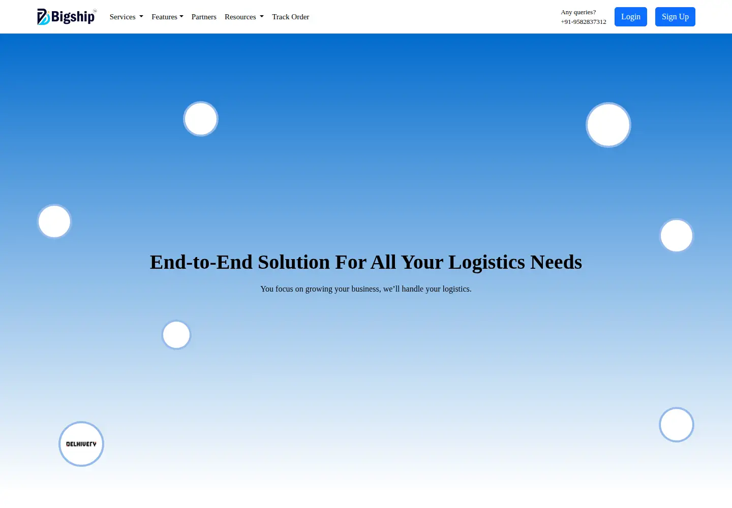 Screenshot of bigship.in