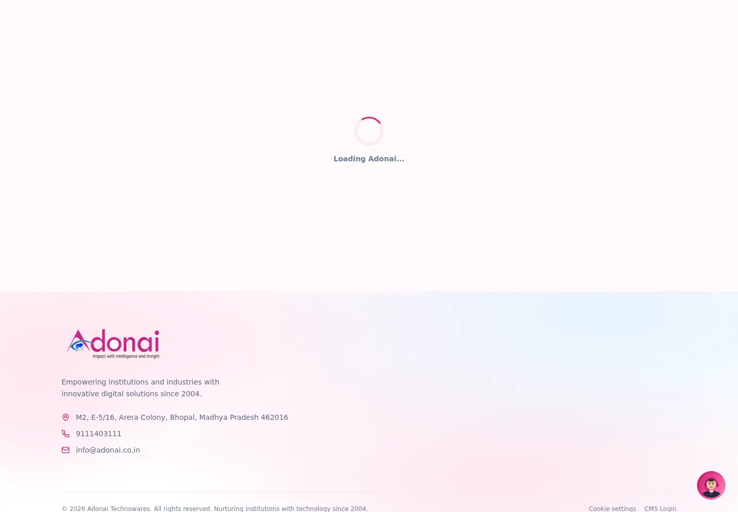 Screenshot of adonai.co.in
