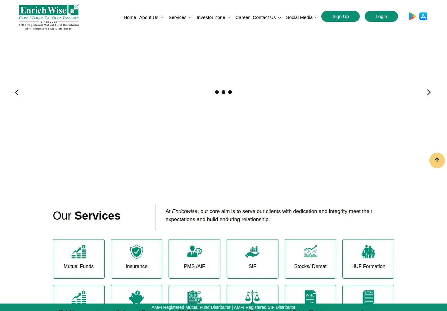 Captured homepage of enrichwise.com in the current scan