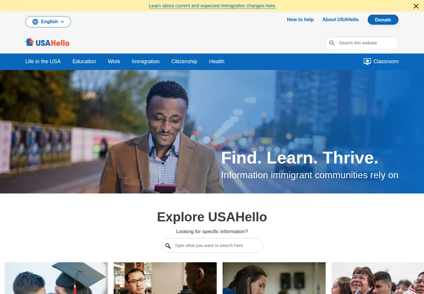 Screenshot of therefugeecenter.org