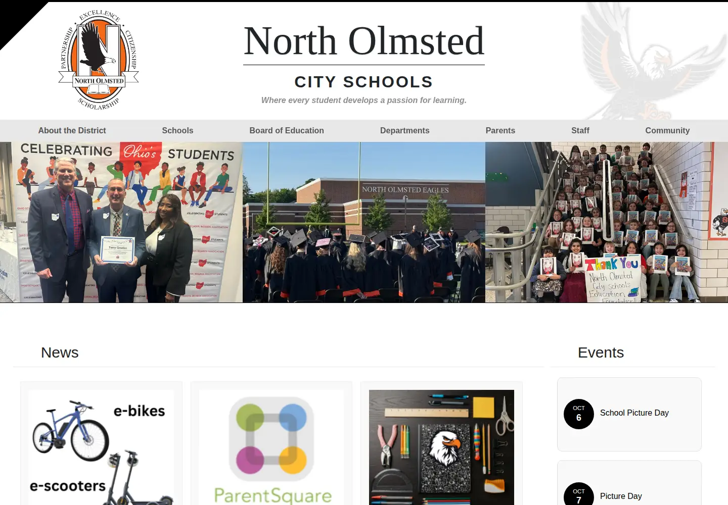 Screenshot of northolmstedschools.org