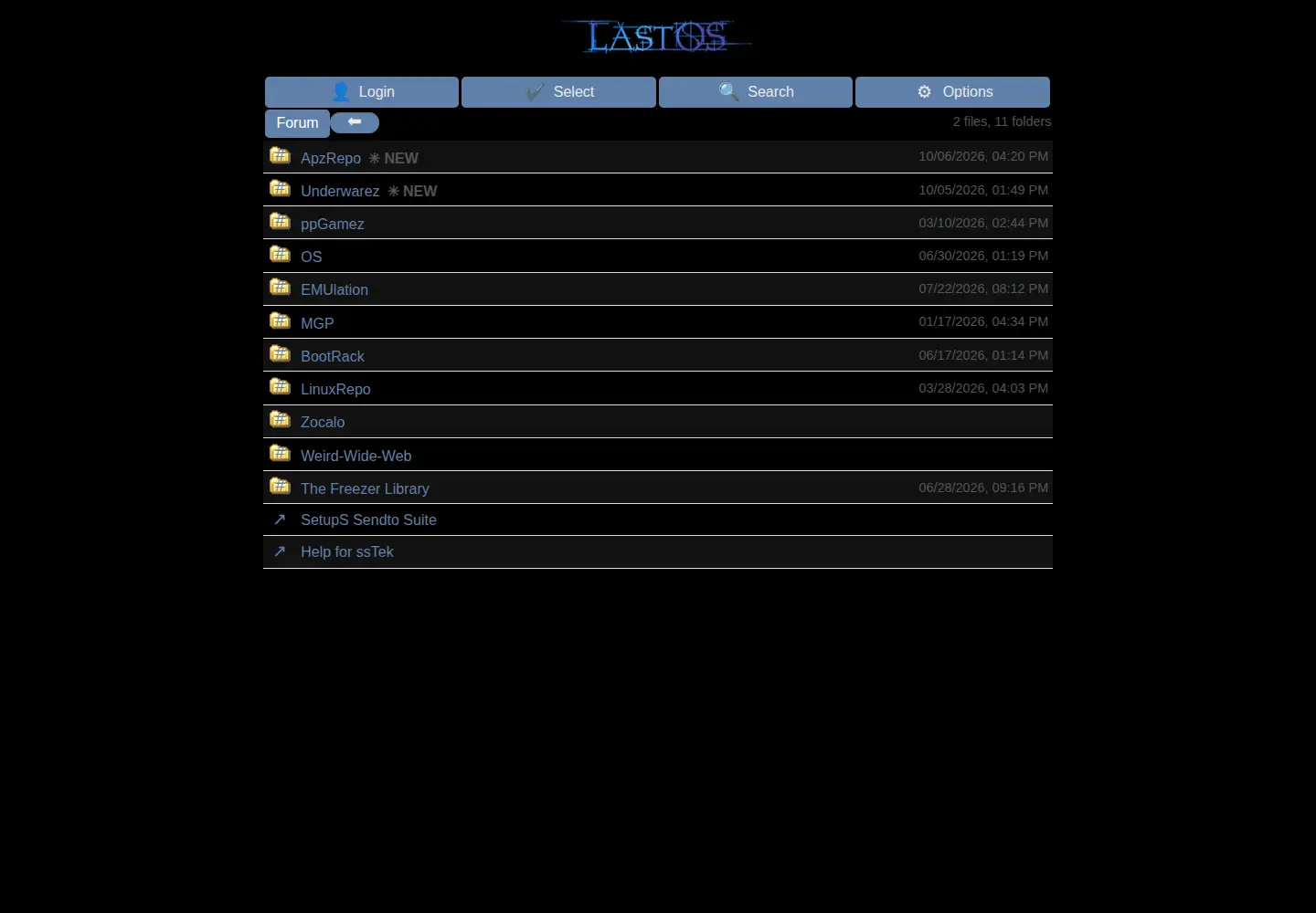Captured homepage of lastos.org in the current scan