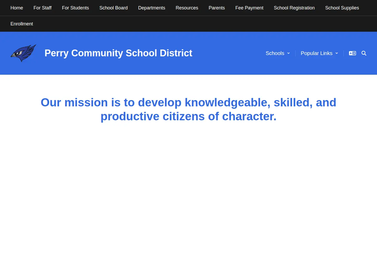 Screenshot of perry.k12.ia.us