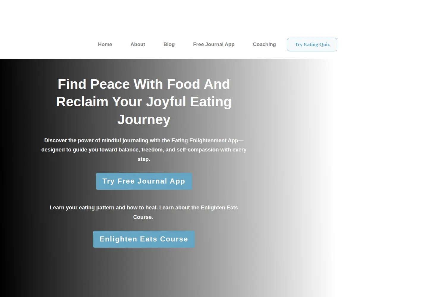 Screenshot of eatingenlightenment.com