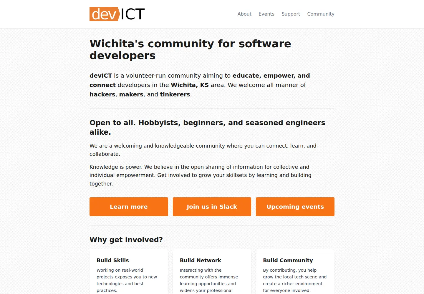 Screenshot of devict.org