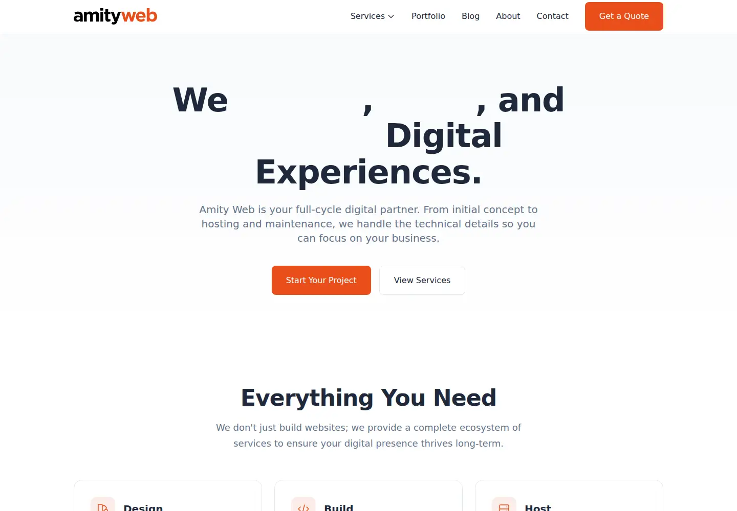 Screenshot of amityweb.co.uk