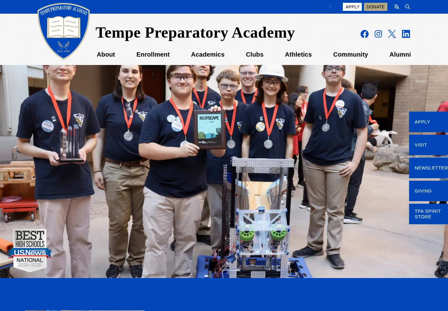 Screenshot of tempeprep.org