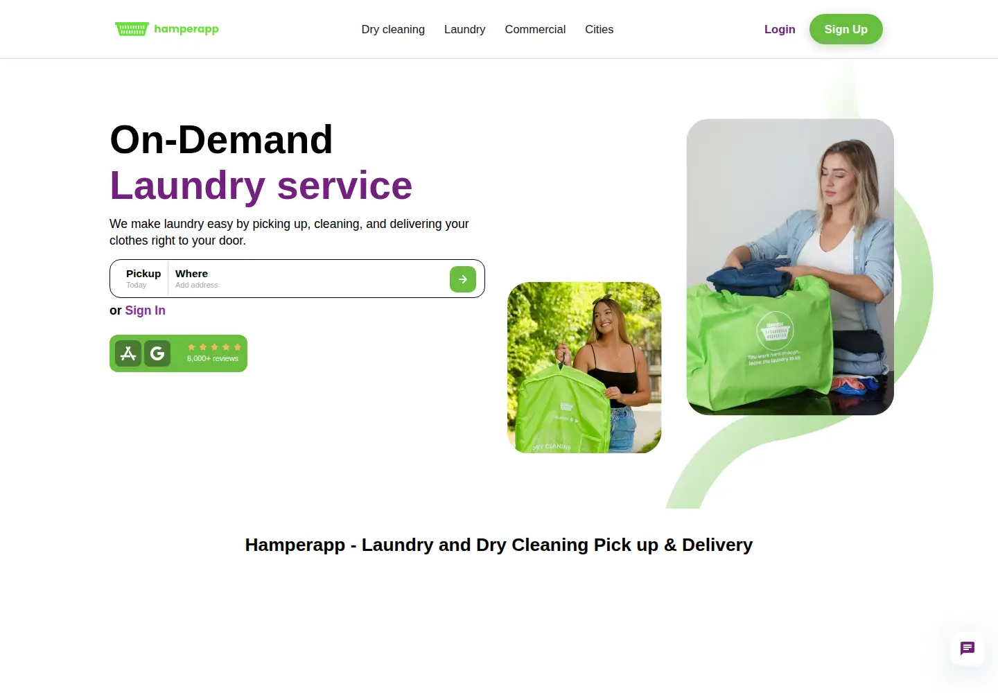 Captured homepage of hamperapp.com in the current scan