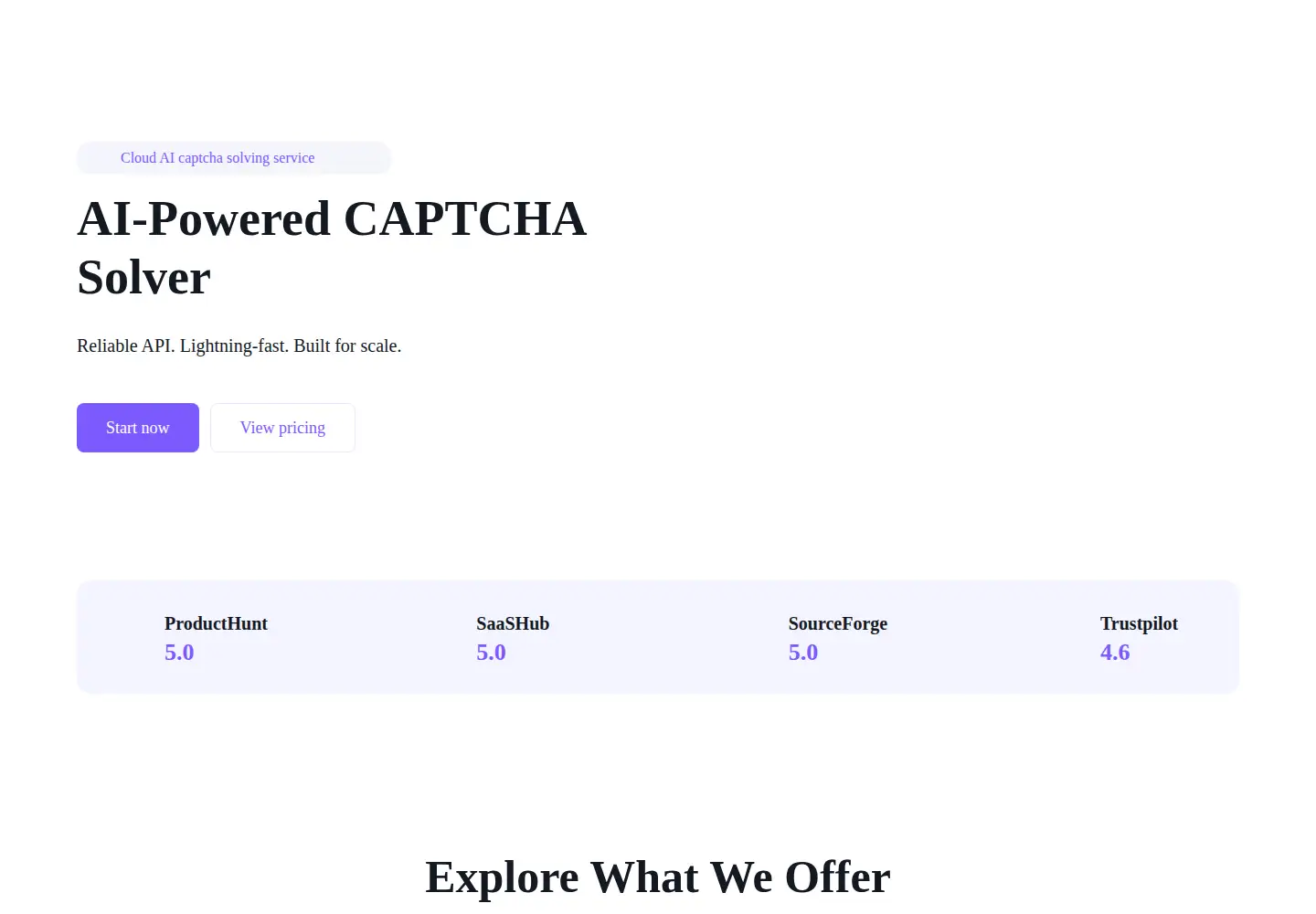 Captured homepage of capmonster.cloud in the current scan