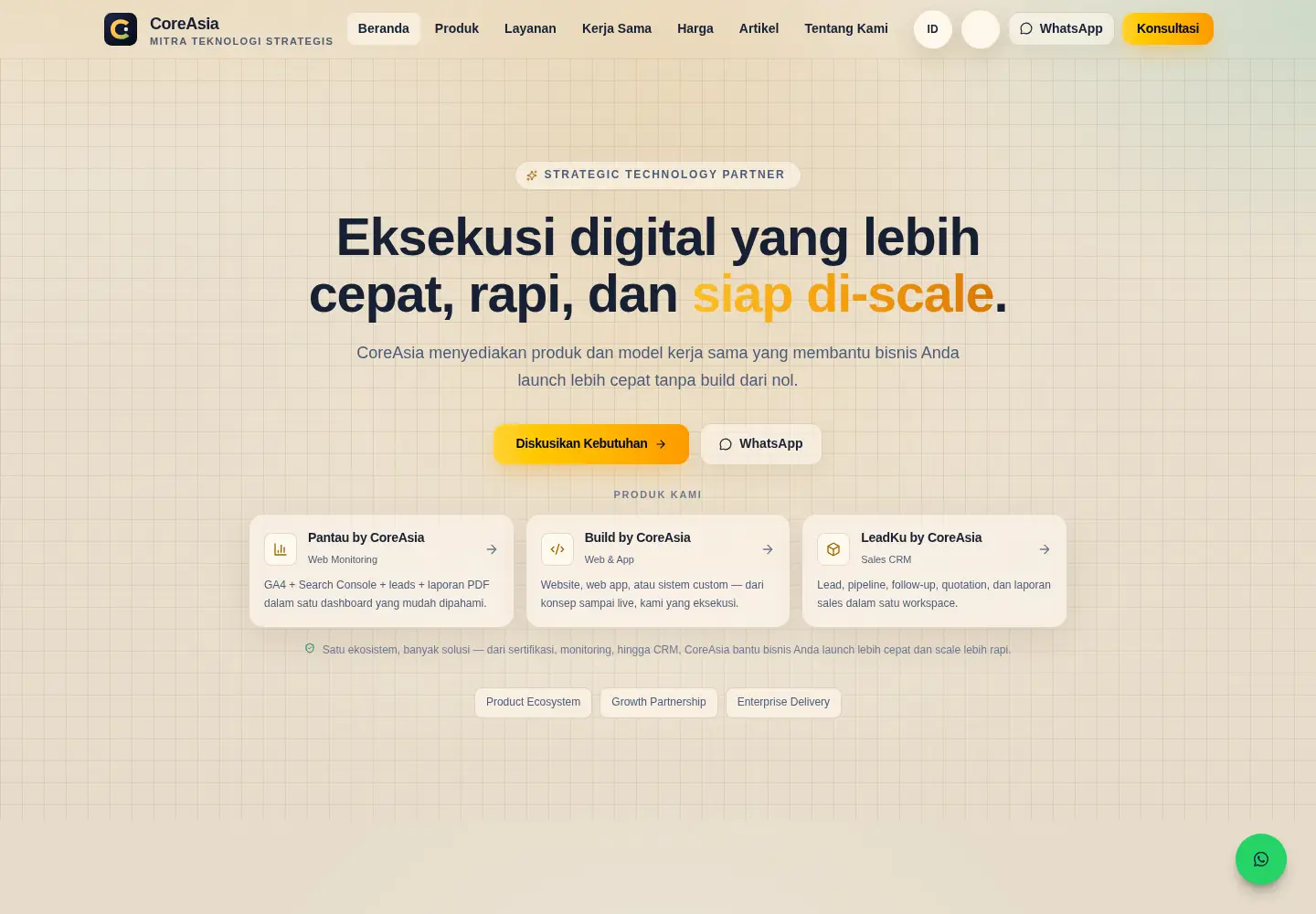 Screenshot of coreasia.id