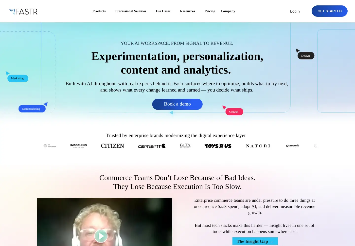 Captured homepage of getfastr.com in the current scan