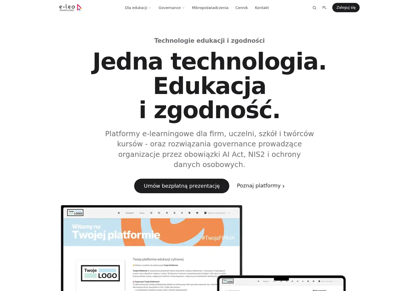 Captured homepage of e-lea.pl in the current scan