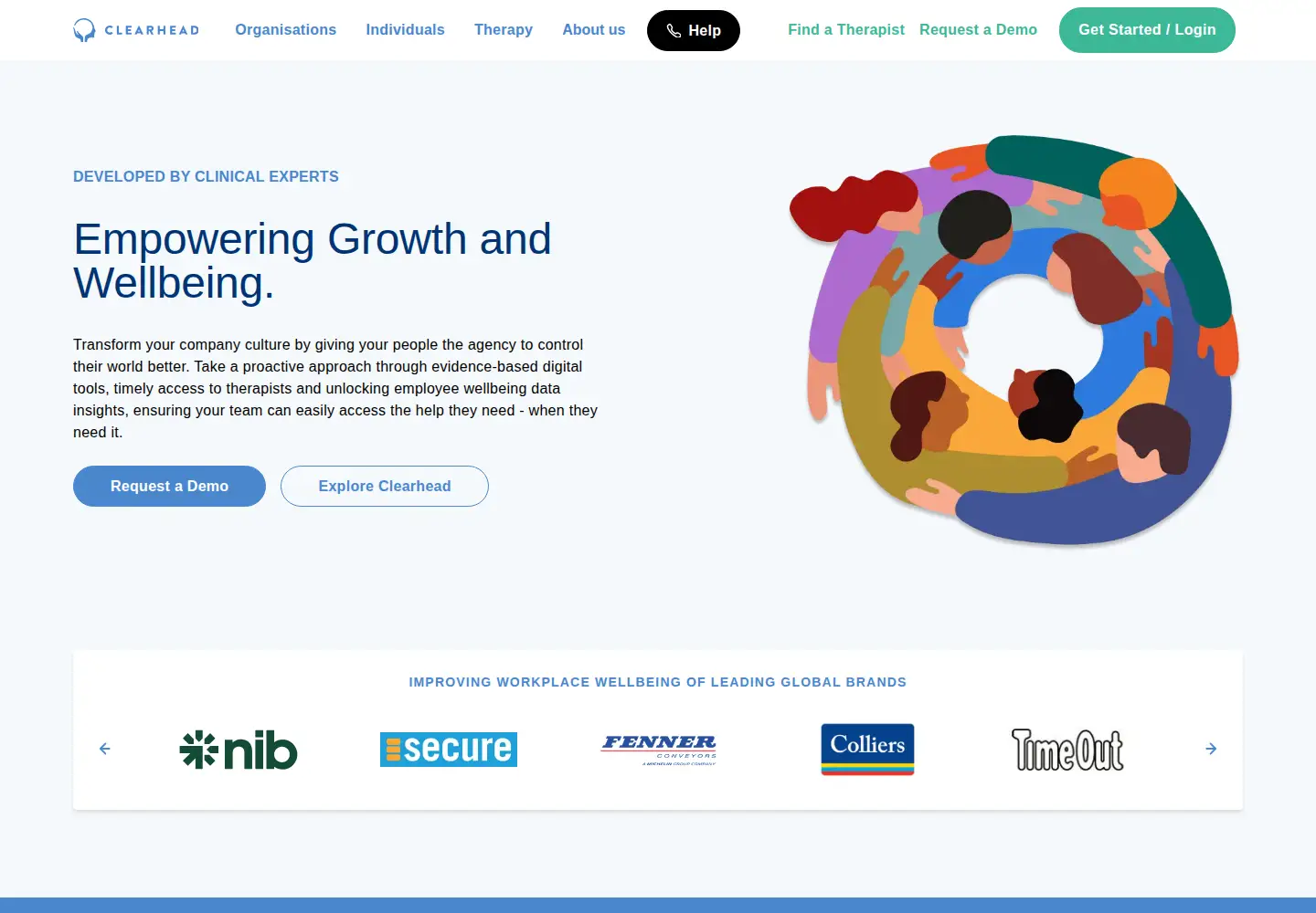 Captured homepage of myclearhead.com in the current scan