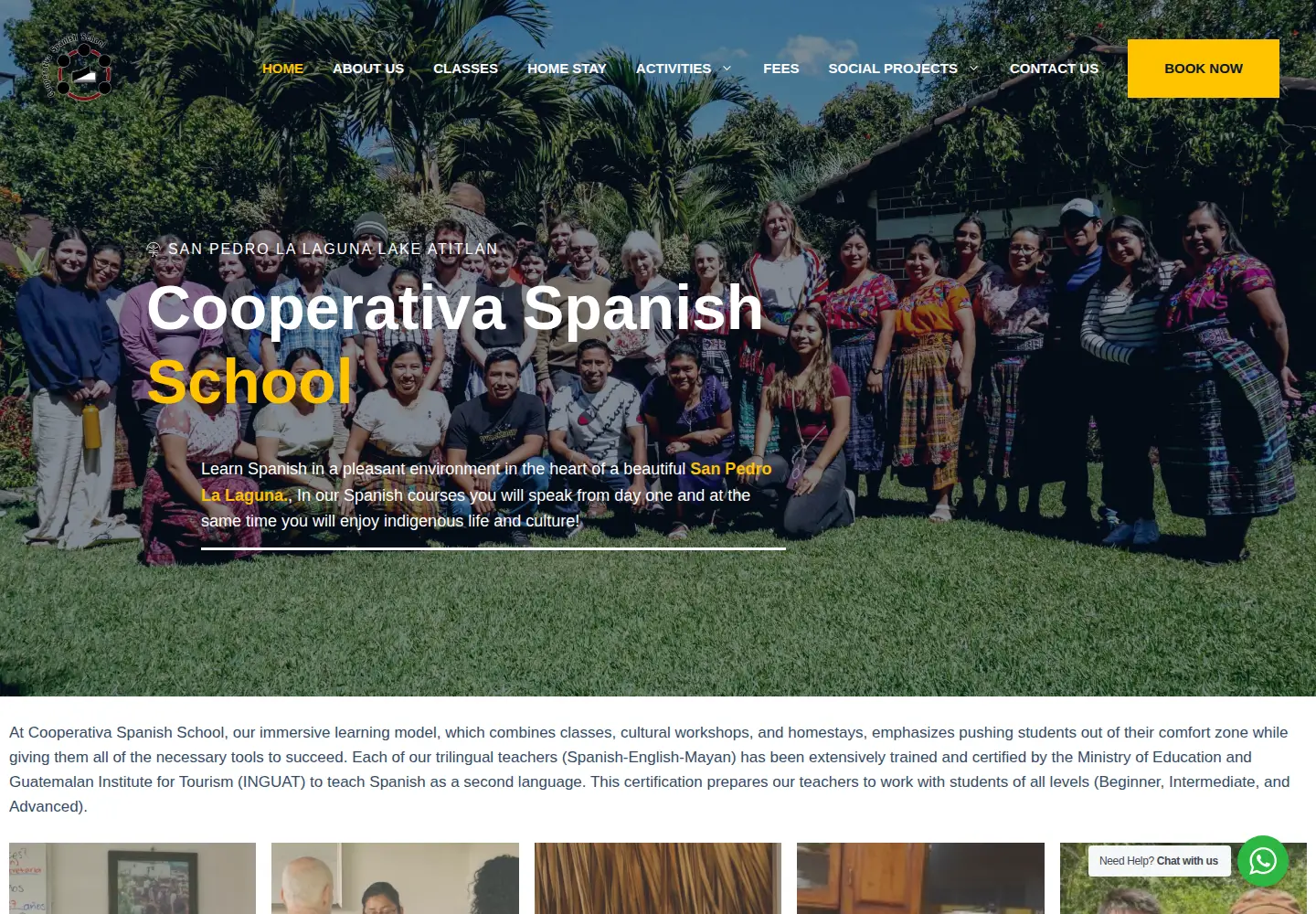 Screenshot of cooperativeschoolsanpedro.edu.gt