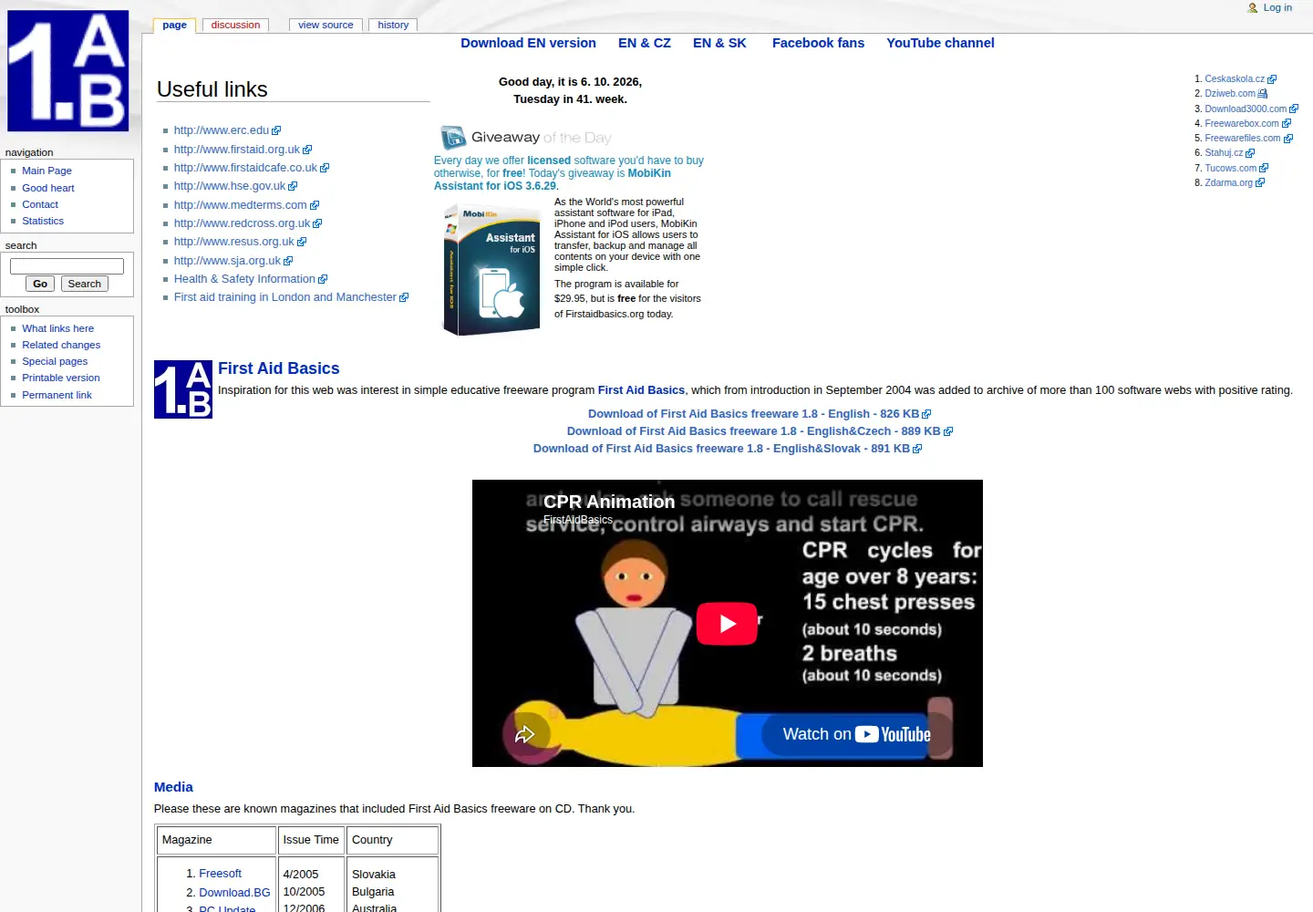 Screenshot of firstaidbasics.org