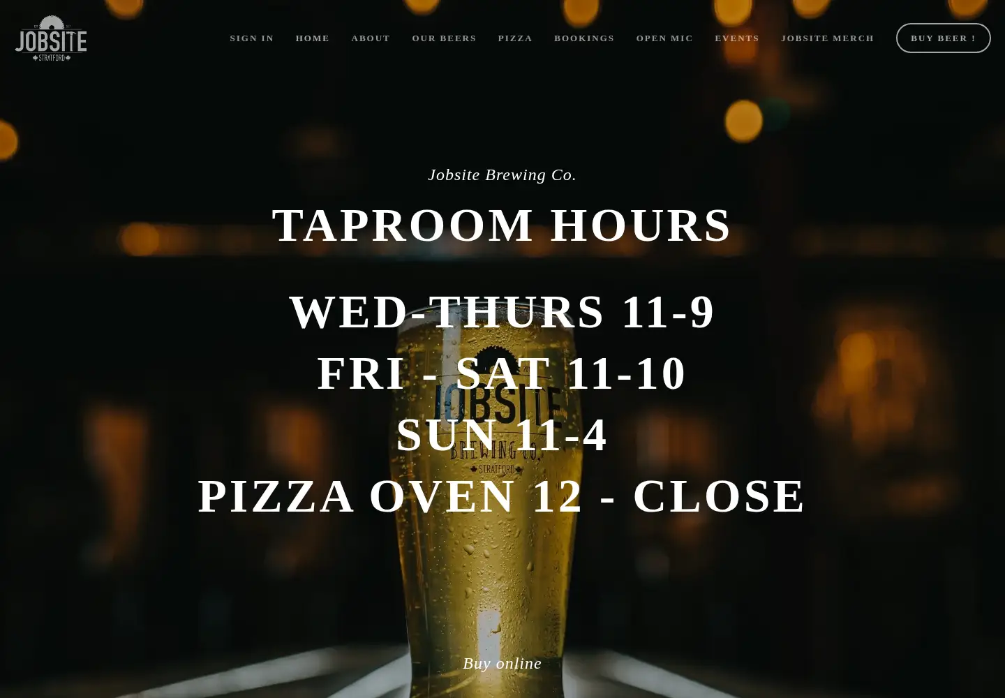 Captured homepage of jobsitebrewing.ca in the current scan