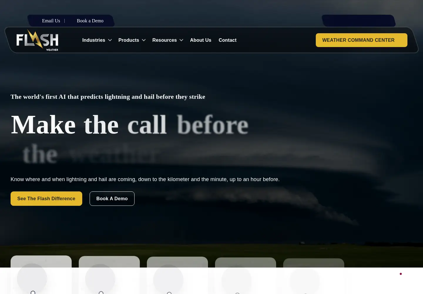 Screenshot of flashweather.ai