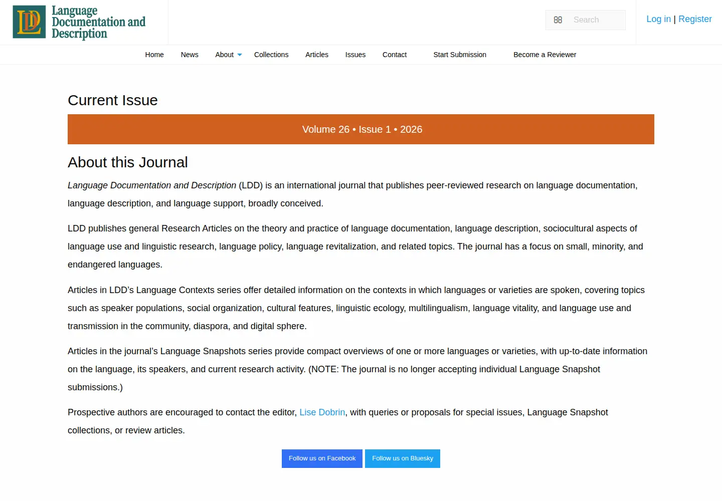 Screenshot of lddjournal.org